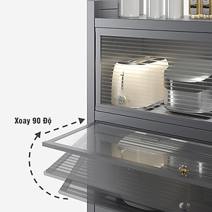 Kệ đa năng nhà bếp có nắp đậy kín thép carbon sơn không gỉ SIÊU XỊN - SIÊU ĐẸP - SIÊU BỀN