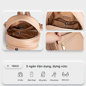 Balo Yuumy ( Thời trang nữ cỡ trung basic - Balo da Seasand YBA51 )