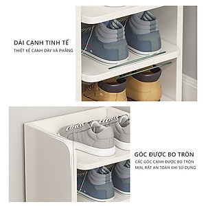 Kệ Để Giày Dép Gỗ Thiết Kế Nhỏ Gọn, Tối Ưu Diện Tích Kệ Giày Dép Xếp Gọn Đa Năng Kệ Gỗ MDF Phong Cách Hiện Đại