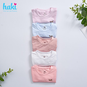 Bộ quần áo sơ sinh cho bé vải sợi tre siêu mềm mịn cao cấp - đồ sơ sinh cho bé (2,5kg - 15kg) - bộ cộc tay cho bé Haki BB002