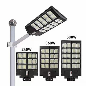 Đèn Đường Năng Lượng Mặt Trời Liền Thể 2 Cánh 500W 