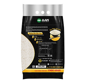 Gạo Nhật Japonica Túi 5Kg ( A An)  - Hạt tròn, cơm ngọt, rất dẻo, hạt cơm kết dính