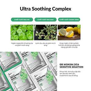 Combo 10 Mặt Nạ Phục Hồi Cấp Tốc DR WonJin Instant Cica Sensitive Solution Mask 30ml x10
