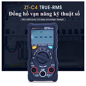 Đồng Hồ Đo Điện Vạn Năng Zoyi ZT-C4 - Điện Áp AC DC, Kiểm Tra Tụ, Dò NVC, Đo Điên Dung, Nhiệt Độ, Cảnh Báo Pin Thấp - Hàng Chính Hãng