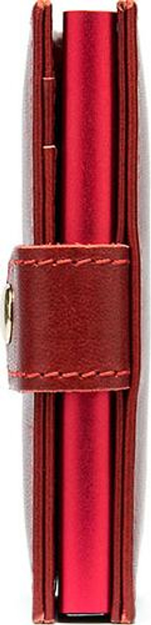 Ví đựng thẻ card với nút bấm tự động Marrant BHM8602 Màu Đỏ. Da bò thật, chống RFID