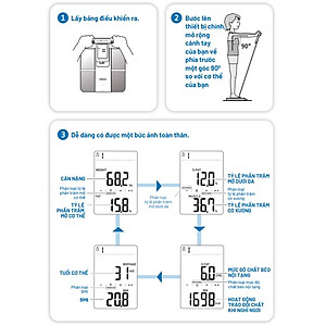 Máy Đo Thành Phần Cơ Thể OMRON HBF-702T Cao cấp - Kết Nối Điện Thoại - Thương Hiệu Nhật Bản