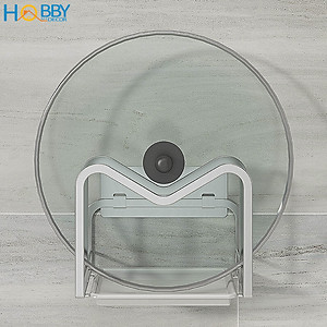 Kệ để thớt nắp vung 2 ngăn dán tường inox 304 Hobby Home Decor TT08