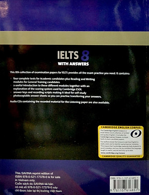 Cambridge IELTS 8 With Answers (Ngôn ngữ Tiếng Anh)