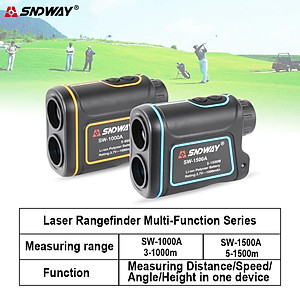 Thươc Đo Khoảng Cách Công Nghệ Laser Hình Ống Nhòm 5 Trong 1 SNDWAY SW-600A, SW-1000A, SW-1500A Sử Dụng Trong Công Nghiệp - Xây Dựng, - Du Lịch - Chơi Golf - Hàng Chính Hãng
