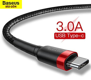 Cáp sạc Baseus Cafule Quick Charge và truyền dữ liệu tốc độ cao Usb to Type C 3A CATKLF- Hàng chính hãng