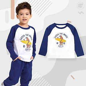 Áo bé trai thu đông BIGFOX - MISS MEOW, áo thun dài tay cho bé chất cotton phong cách Âu Mỹ hình in Gấu 11 - 26 kg