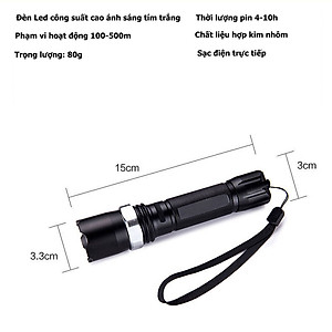 Đèn Pin LED Cầm Tay Siêu Sáng US ARMY K2 Chiếu Xa Chống Nước Tuyệt Đối Công Suất 20W -HÀNG CHÍNH HÃNG