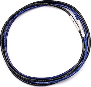 Combo 2 sợi dây vòng cổ cao su - đen + xanh dương DCSEXD1