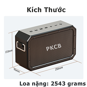 Bộ Loa Bluetooth không dây nghe nhạc, micro bluetooth không dây hát Karaoke cao cấp 120W công suất lớn Super Bass có cổng usb, thẻ nhớ, line 3.5mm pin 15600MAH sạc Type C Chip DSP loa kết nối TWS lên 240W Hàng Chính Hãng PKCB