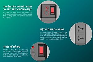 Ổ cắm Rạng Đông OC04 4C/3M/10A đa năng chống giật, công suất 2500W dây dài 3 mét - Hàng chính hãng