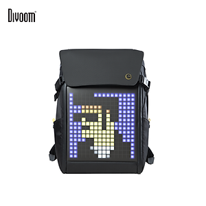 Balo Divoom – Pixoo Backpack-M có màn hình LED tùy chỉnh bằng APP, ngăn chứa lớn vừa Laptop 14 Inch, chống thấm nước cho hoạt động ngoài trời
