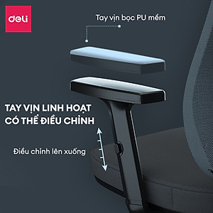 Ghế Xoay Văn Phòng Công Thái Học Cao Cấp Có Khóa Ngả Lưng 135 Độ Gối Tựa Lưng 2 Lớp Deli Tựa Cổ 3D Tùy Chỉnh Tay Vịn - Hỗ Trợ Đốt Sống Cổ Tối Ưu Tư Thế Ngồi - Ghế Giám Đốc Bảo Hành 3 Năm