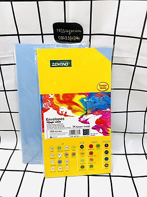 Xấp 10 Cái Bao Thư 12*22 Zentino Màu Sắc Đa Dạng