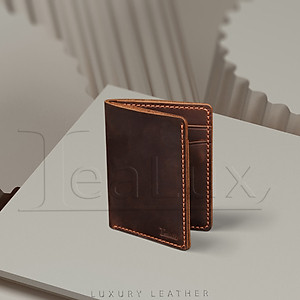 Ví Đứng Mini Da Sáp Handmade LEALUX Mini Handmade 5