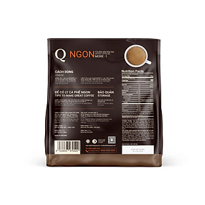 Cafe Hoà tan 3 in 1 Ngon (Bịch To 60 gói) Trần Quang