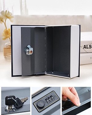 Két sắt mini nguỵ trang hình quyển sách