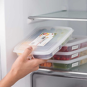 Hộp đựng thực phẩm Nakaya 600ml chia 4 ngăn tiện lợi - Nội địa Nhật