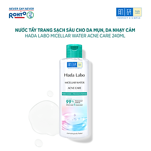 Nước tẩy trang sạch sâu cho da mụn, nhạy cảm Hada Labo Micellar Water Acne Care 240ml