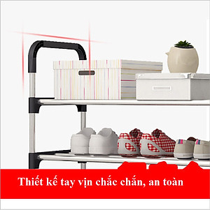 Kệ Để Giày Dép Inox 5 Tầng Lắp Ghép  Đa Năng Cao Cấp- Phong Cách Hàn Quốc - Chính Hãng MINIIN
