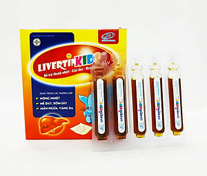 SIRO MÁT GAN TRẺ EM LIVERTIN KIDS - THANH NHIỆT MÁT GAN GIẢI ĐỘC - KHÔNG LO DỊ ỨNG - MẨN NGỨA NỔI MỀ ĐAY - NHIỆT MIỆNG - LIVERTINKIDS HỘP 20 ỐNG NHỰA BẺ