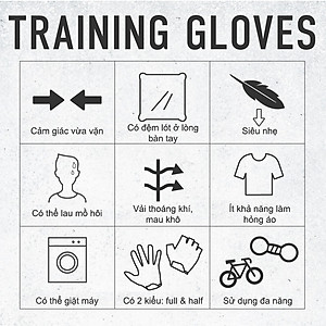 Lysin - găng tay tập gym, thể dục, xe đạp, câu cá, tập tạ, chống trượt bảo vệ lòng bàn tay chính hãng Nhật