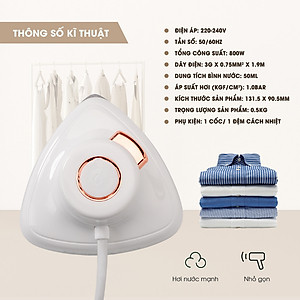 Bàn là hơi nước cầm tay mini Lebenlang LBL5283, công suất 800W, nhỏ gọn tiện lợi, bảo hành 2 năm - hàng chính hãng