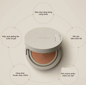 Phấn nước thuần chay su:m37 Skin-Stay Soft Glow Cushion SPF+/ PA+++ 13g (kèm lõi refill)