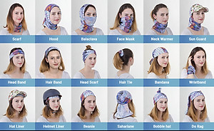 Khăn turban ống cotton tube nam nữ đa năng co giãn 9 kiểu dùng có video hướng dẫn