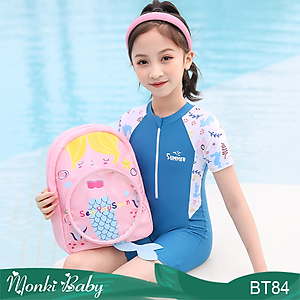 Đồ bơi, áo tắm liền quần đùi bé gái, size từ 15-50kg, có đệm ngực, mẫu mới thời trang xinh xắn, trẻ trung năng động, chất thun bơi mịn đẹp, co giãn cao | BT84