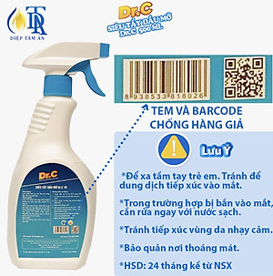 Nước Lau Bếp Đa Năng,Tẩy Xoong Nồi Siêu Sạch,Tẩy Dầu Mỡ Nhà Bếp,Tẩy Dầu Mỡ Máy Hút Mùi,Tẩy Bếp Từ Bếp Gas Dr.c 500ml