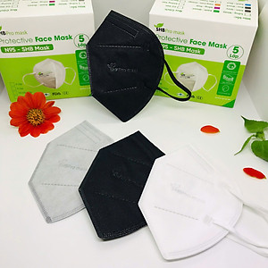 Khẩu trang N95 SHB Pro mask người lớn hộp 20 cái, Khẩu trang KN95 cao cấp 5 lớp kháng khuẩn chuẩn FFP2