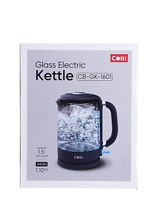 Ấm đun siêu tốc thủy tinh COBI 1.5L - Kết hợp Bình pha trà, tiện lợi đa năng - Hàng nhập khẩu chính hãng
