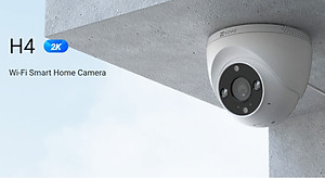 Camera Wifi Ezviz Dome H4 3MP 2K đàm thoại 2 chiều, ghi hình màu ban đêm - hàng chính hãng