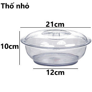 Âu phíp tròn trong suốt có nắp đậy - Tô cơm, bát đựng canh, đựng thực phẩm sản xuất theo tiêu chuẩn khắt khe của Nhật Bản , EU đám bảo an toàn cho sức khỏe người dùng- Hàng Việt Nam