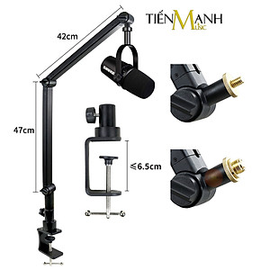 Chân Micro Kẹp Bàn Boom Arm Dr.Mic 2B (Chuyên Nghiệp) - Giá Đỡ Đế Mic Stand Microphone Thu Âm LiveStream Hàng Chính Hãng