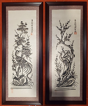 Tranh dân gian Đông Hồ-TÙNG CÚC HỒNG MAI