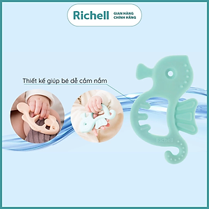 Gặm nướu sinh vật biển Richell Nhật silicone nguyên khối gặm nướu đồ chơi cho bé Baby