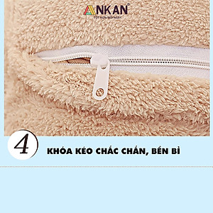 Chăn Gối Văn Phòng 3 Trong 1 Gấu Nâu Độc Đáo Kiểu Dành Cho Nữ Dùng Để Ngủ Trưa Tại Văn Phòng, Tựa Lưng Và Gấu Bông Dùng Để Trang Trí