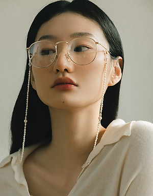 Dây hạt trai đeo kính chuỗi hạt vàng phong cách retro cổ điển Pháp trang sức thiết kế handmade