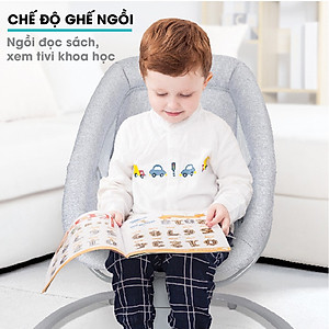 Nôi ru ngủ thư giãn kết hợp ghế ngồi đọc sách cho bé có nhạc Mastela 8104/8106 - điều khiển từ xa - kết hợp Bluetooth