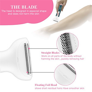 Máy tẩy lông tẩy và nhổ lông toàn thân, cạo lông tay chân, tẩy sạch lông vùng bikini sử dụng pin sạc chuyên nghiệp điều chỉnh 5 Đầu Thay Thế - Hàng Chính Hãng - Giao Màu Ngẫu Nhiên