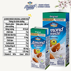 Sữa Hạt Hạnh Nhân ALMOND BREEZE Nguyên Chất Hộp 946ml