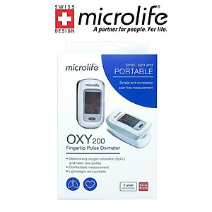 Máy đo nồng độ OXY trong máu và nhịp tim Microlife SPO2 OXY200 - Chính Hãng Thụy Sĩ