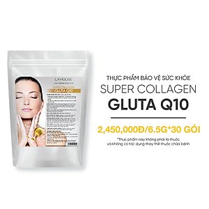Collagen làm giảm nguy cơ lão háo da Lá House Gluta Q10 (6.5g*30gói)