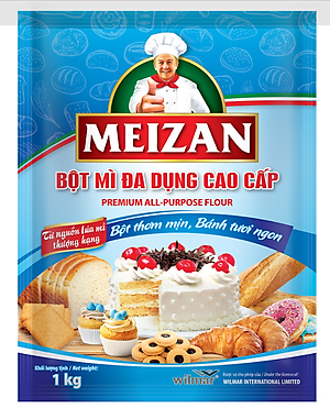 Combo 2 bịch Bột Mỳ Đa Dụng Meizan 1kg
